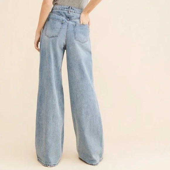 AFRM Turner Baggy Denim Wide Leg Jeans - Picture 2 of 9